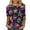 #246-Purple, variant on Craaazy Women's Mardi Gras Mask Prints 3/4 Sleeve Loose Crew Neck Sweatshirts Gifts