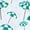 White and Green Umbrella, variant on Birdie Bound Men's and Big and Tall Men's Novelty Print Polo Shirt, Sizes XS-4XLT