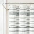 thumbnail image 4 of Modern Tufted Stripe Woven Yarn Dyed Eco-Friendly Recycled Cotton Shower Curtain Gray Single 72X72, 4 of 6