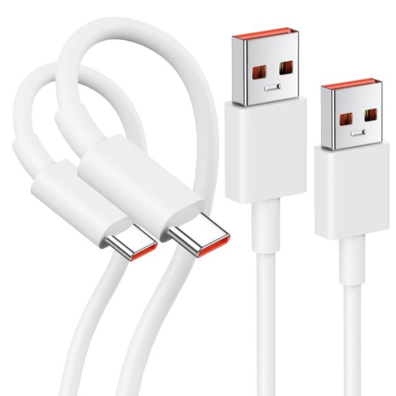 Unbranded USB Type C Cable, 120W Hyper Turbo Charging Cable for Xiaomi 15/14T/13T Pro/12S Ultra/Pad 5/12 Pro/12/12X/11T Pro/11 Lite, for Redmi 10 Note 14/13/12/11, 6A Fast Charging Cable 3.3FT 2 Pack