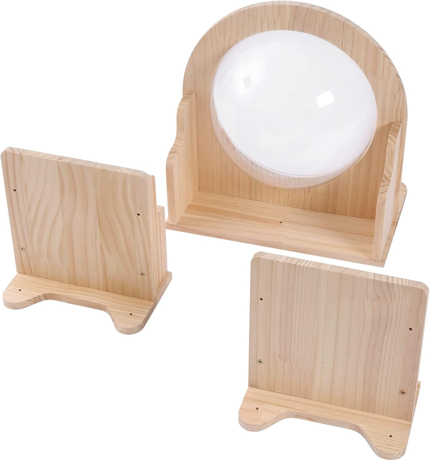 Wall-Mounted Wooden Cat Space Clear Capsule Cat Bed, Cat Shelf Wall Mounted Floating Cat Shelf for Cat Perching Sleeping Lounging, Transparent Cat House Cat Toy Cat Furniture