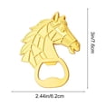 thumbnail image 3 of Creatively Horse Head Bottle Opener Fridge Magnet Metal Wall Hanging Decor Kitchen Bar Accessory Rural Horse Theme Refrigerator Magnet Gift, 3 of 5