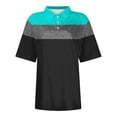 thumbnail image 4 of Endives Women's Short Sleeve T-shirt Summer Button Down Collared Sleeveless Tops Business Work T shirt Casual Basic Blouses, 4 of 5