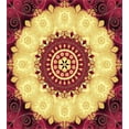 thumbnail image 3 of Purple Mandala Duvet Cover Set, Pattern with Baroque Victorian Featured Old Fashion Effect Art, Decorative 2 Piece Bedding Set with 1 Pillow Shams, Twin Size, Maroon Yellow, by Ambesonne, 3 of 3