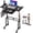 Black, variant on Height Adjustable Standing Desk with Storage Drawer, White | Rolling Desk for Treadmill Walking Pad, Small Sit-Stand Desk with Lockable Wheels, Height Range 31.5"-43.3", Stable Design