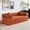 Orange, variant on 5-in-1 Folding Convertible Sofa Bed, 79" Corduroy Floor Couch Futon, Pull-Out Sleeper Loveseat, Modular Boneless Sofa for Living Room & Bedroom, Orange