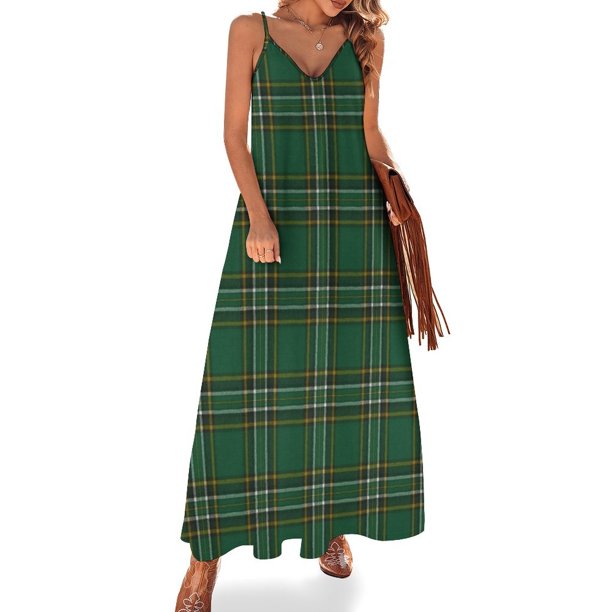 Vestido sin mangas de tartán nacional irlandés Vestido para mujeres embarazadas elegantes vestidos de noche de boda chic