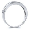 thumbnail image 2 of Wellingsale Men's Solid 14k White Gold Polished CZ Cubic Zirconia Wedding Band - Size 12, 2 of 5