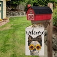 thumbnail image 5 of Welcome Sunflower Skull Halloween Decorations Garden Flag Vertical Double Sided Fall yard Decorations Outdoor Burlap Flag 12"x18", 5 of 7