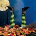 thumbnail image 3 of ZOELNIC 1 Pair Halloween Wicked Witch Leg Yard Stakes Witch Leg Garden Stake for Halloween Indoor Outdoor Decor, Green, 3 of 6