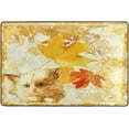 thumbnail image 7 of SKYSONIC 36x24in Autumn Watercolor Cat Area Rug, Vintage Maple Leaf Non-Slip Floor Carpet for Indoor Living Dining Room Bedroom, 7 of 7