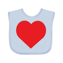 Inktastic Red Heart Boys or Girls Baby Bib