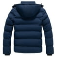 thumbnail image 2 of KVE Men's Hooded Winter Coat Warm Puffer Jacket Thicken Quilted Jacket Navy XX-Large, 2 of 9