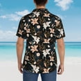thumbnail image 6 of Goofa Lilies Flowers Hawaiian Shirt for Men, Unisex Summer Beach Casual Short Sleeve Button Down Shirts,Aloha Tropical Floral print shirt-Small, 6 of 9