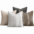 thumbnail image 1 of Pack 4 Fundas Cojín Chenille Suave, Estilo Boho y Rústico - Decoración Moderna para Sofá, Cama o Salón, 1 of 4