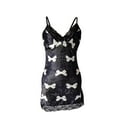 thumbnail image 5 of Tnhcen Women's Bow Print Lace Trim Satin Short Sleep Dress Satin Sleepwear with Thin Straps for S to 3XL, 5 of 5