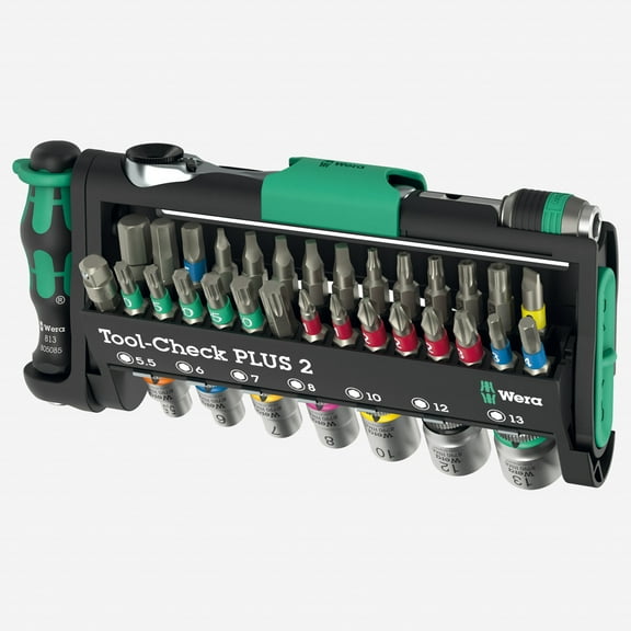 Wera Tools Chrome-Vanadium Tool-Check Plus 2 Set, 39 Pieces