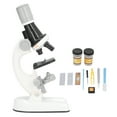 thumbnail image 4 of Children LED Microscope, 1200X Clear Image Educational Toy Angle Adjustable Birthday Gift Kids Microscope Kit Plastic  For Home White, 4 of 8