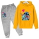 thumbnail image 3 of Conjunto de sudaderas con capucha y pantalones de punto para niños y niñas, sudaderas con capucha y punto para niños y niñas, ropa de moda para niños, 3 of 5