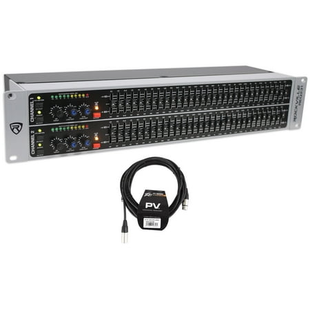 Rockville REQ231 Dual 31 Band 1/3 Octave Graphic Equalizer+peavey XLR (Best 31 Band Graphic Equalizer)