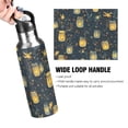 thumbnail image 4 of Yayeee 33oz Insulated Water Bottle Double Wall Stainless Steel with Flip Straw Lid, Orange Fireflies Pattern, 4 of 7
