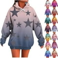 thumbnail image 2 of ShiShine Hoodies for Women Oversized Star Printed Sweatshirts Long Sleeve 2025 Fall Fashion Pullover Clothes, 2 of 5