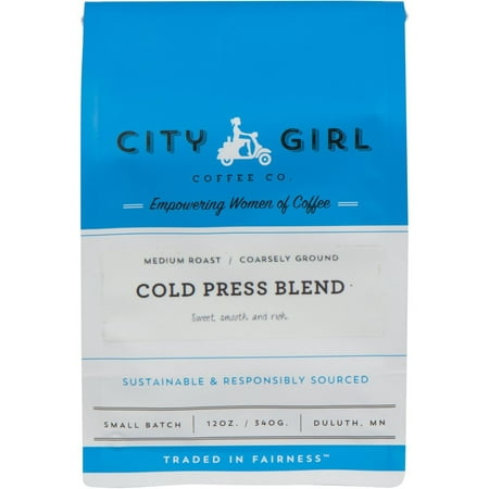 Cold Press Coffee Blend, Coarse Grind for Cold Brew, Medium Roast, Freshly Ground, 12 oz Resealable Bag COLD PRESS (Best Roast For Cold Brew)
