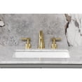 thumbnail image 3 of Kingston Brass KS2967KNL Convergent Two-Handle 3-Hole Deck Mount Widespread Bathroom Faucet with Knurled Handle and Brass Pop-Up in Brushed Brass, 3 of 8