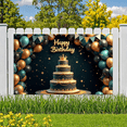 thumbnail image 6 of Decorative Design Happy Birthday Banner Elegant Cake Colorful Balloons Princess Crown for Birthday Party Celebration Event, 6 of 8