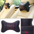 thumbnail image 4 of 2 uds almohada de cuello para coche respiración suave coche Auto cabeza cojín reposacabezas reposacabezas almohada negro, 4 of 5