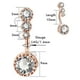 thumbnail image 4 of OUFER 316L Acero Quirúrgico Ombligo Anillos Claro CZ Ombligo Anillos Ombligo Anillos Ombligo Piercing... MFZFUKR WMPH-907-1, 4 of 5