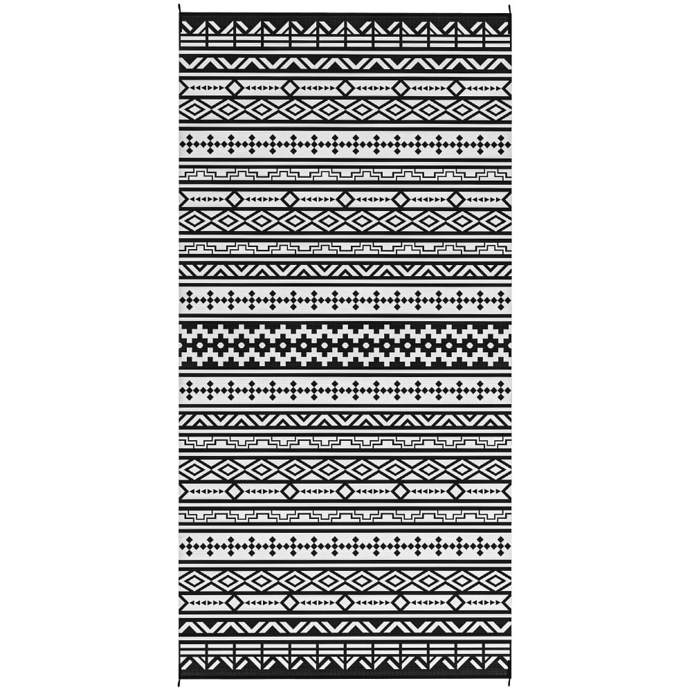 Reversible Outdoor Rug, Foldable Polypropylene Camping Picnic RV Mat with Carry Bag, Fade & Sun Resistant Waterproof Floor Mat