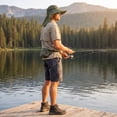 thumbnail image 4 of Lumtrix Wide Brim Sun Hat with Neck Flap for Men Women Summer Outdoor Breathable Fishing Hats with Strap Dark Green One Size, 4 of 7
