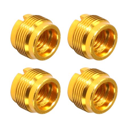 4 Pack of Aluminum Mic clip and clamp stand Thread Barrel Adapter 5/8-27 Male To 3/8-16 Female