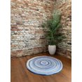 thumbnail image 6 of "Capel American Heritage Braided Area Rug - 5' Round Blue Yellow - Traditional Indoor Rug for Living Room at Walmart", 6 of 6