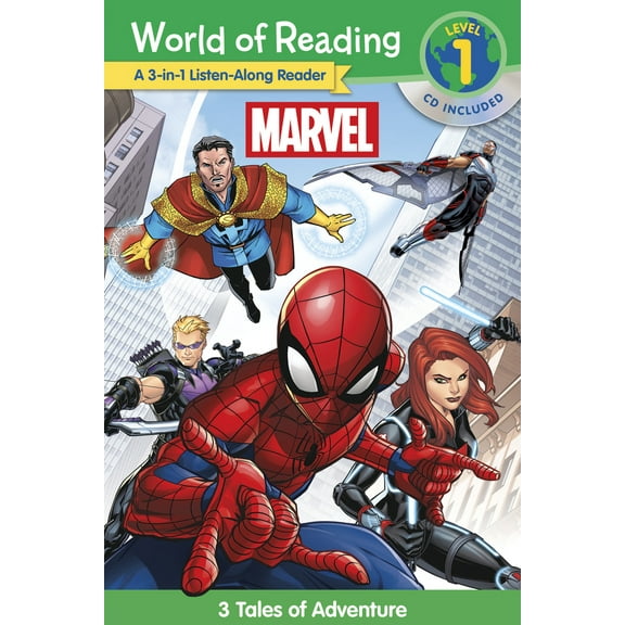 Pre-Owned World of Reading: Marvel 3-In-1 Listen-Along Reader-World of Reading Level 1: 3 Tales of Adventure with CD! [With Audio CD] (Paperback) 1484799488 9781484799482