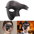 thumbnail image 1 of Phantom Oper Máscara Media Cara para Hombre Accesorio Carnaval Teatro Halloween, 1 of 9