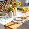 thumbnail image 4 of Blue White Floral Round Placemats Set of 2 for Dinning Tables,Heat-proof Braided Table Mats 15 Inch,Botanical Garden Flowers Leaves Washable Place Mat for Kitchen Restaurant Party Decor Table Setting, 4 of 9