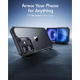 thumbnail image 2 of Funda de teléfono ESR Air Armor Series para iPhone 16, color negro transparente, 2 of 7