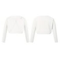 thumbnail image 1 of renvena Kids Flower Girls Knit Cardigan One Button Closure Wedding Dress Bolero Shrug, 1 of 7