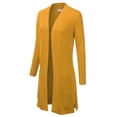 thumbnail image 2 of Doublju Women's Lightweight Long Sleeve Open Front Long Cardigan Sweaters, 2 of 5