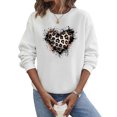thumbnail image 2 of mihongmao Valentine Tops for Women Long Sleeve Crewneck Ladies' Casual Valentine's Day Printed Long Sleeved Round Neck Top/shirt White XL, 2 of 8