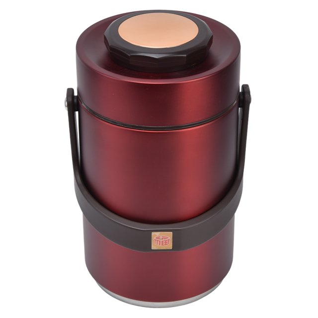 Portable Vacuum Food Jars 3 Layer Grids 304 Stainless Steel Prevent Leakage 2300ml Capacity for Work Travel Picnic