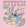 thumbnail image 2 of Girl's Lilo & Stitch Surfing Stitch Graphic Tee Light Pink Medium, 2 of 4