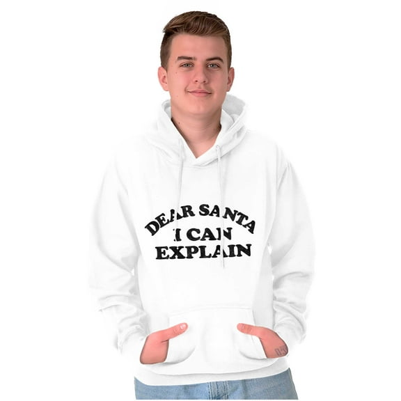 Dear Santa I Can Explain Naughty Xmas Hoodie Sweatshirt Women Men Brisco Brands X