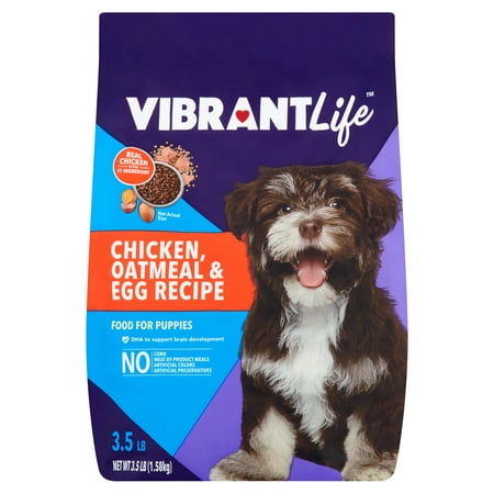 Vibrant Life Chicken, Oatmeal & Egg Recipe Food for Puppies, 3.5