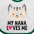 thumbnail image 4 of Inktastic Nana Loves Me Grandchild Girls Baby Bib, 4 of 4