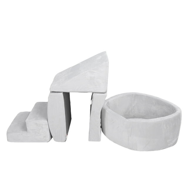 Toddlers Foam Climbing Block Set, Triangle Pillow Soft Toddlers Climbing Blocks Oval Ball Pool Safe for Indoor