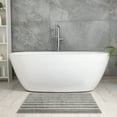 thumbnail image 5 of REGALWOVEN Striped Bathroom Rug, Non-Slip Soft Fluffy Bath Carpet, Water Absorbent Bathmat for , Tub, Shower Dark Grey 20" x 32", 5 of 6
