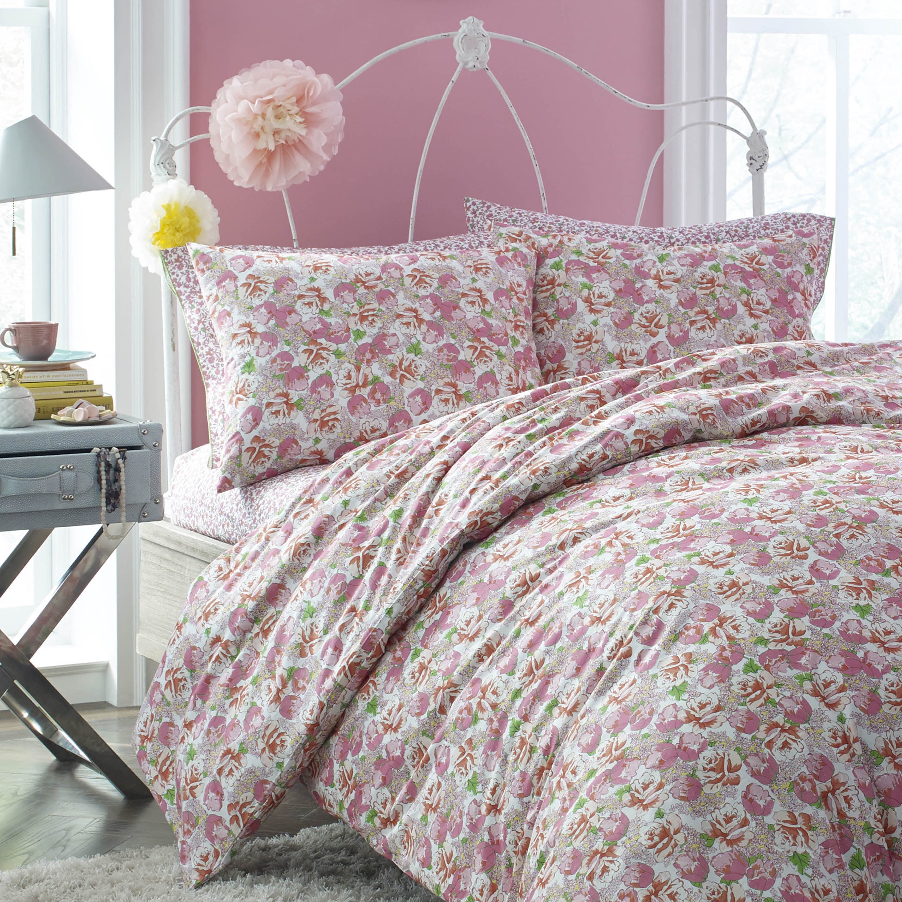 Lady Pepperell Floral/Botanical Cotton Comforter Set, Queen